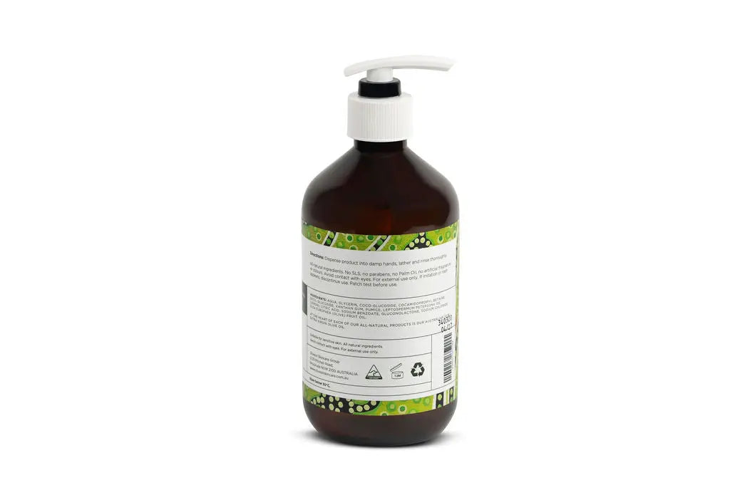 Hand Wash, Castile Style, Lemon Scented Tea Tree 500ml The Olive Oil Skincare Company