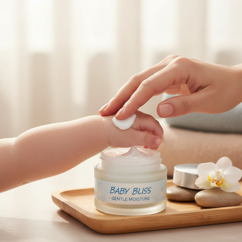 Application de la crème