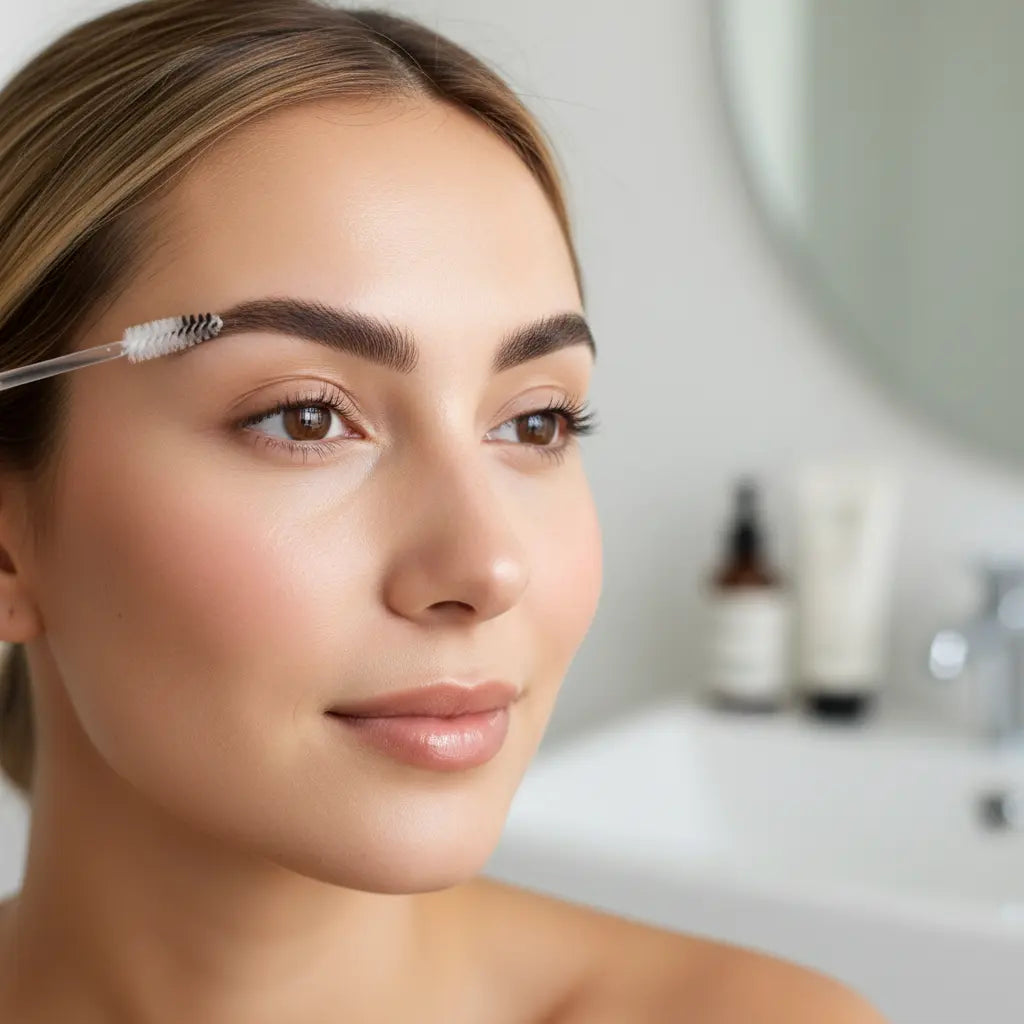 Application du gel à sourcils