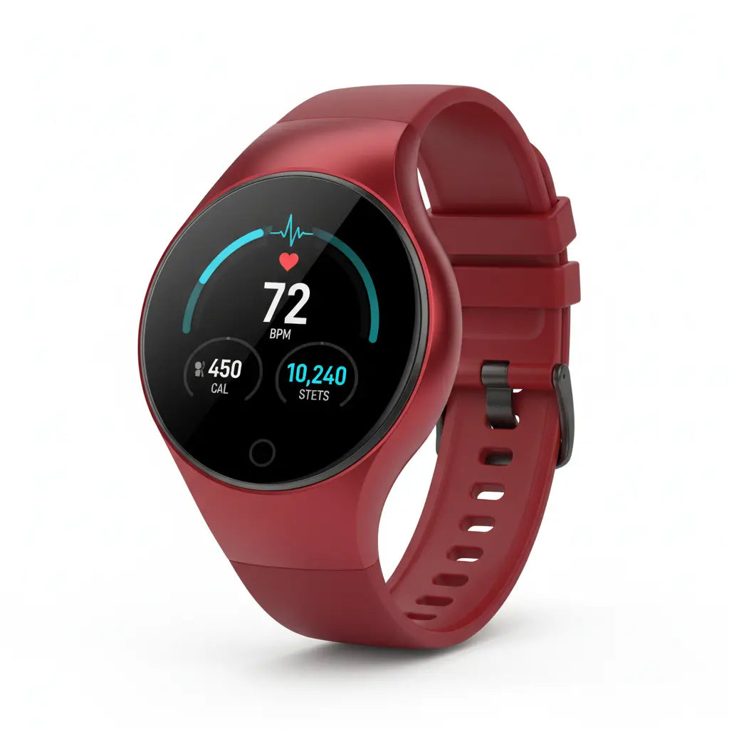 Montre fitness tracker rouge