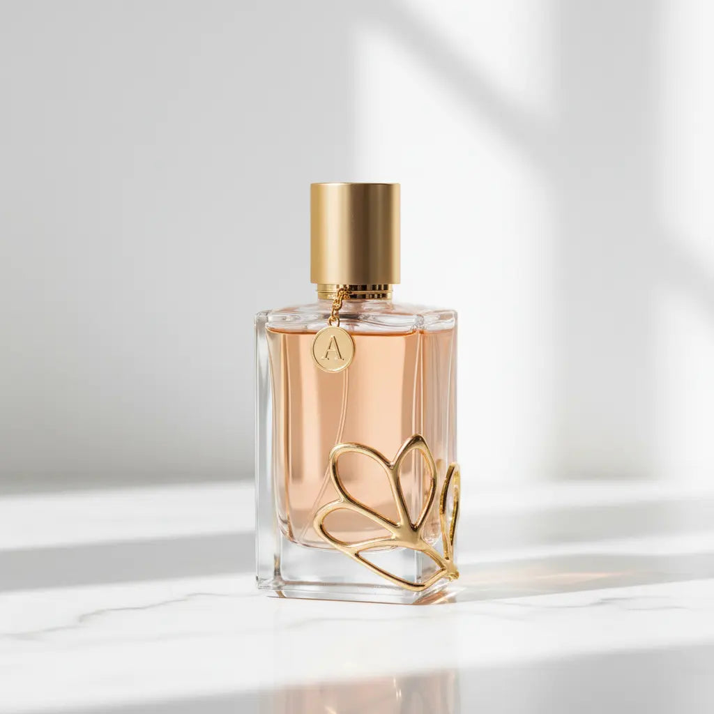 Parfum élégant sur marbre